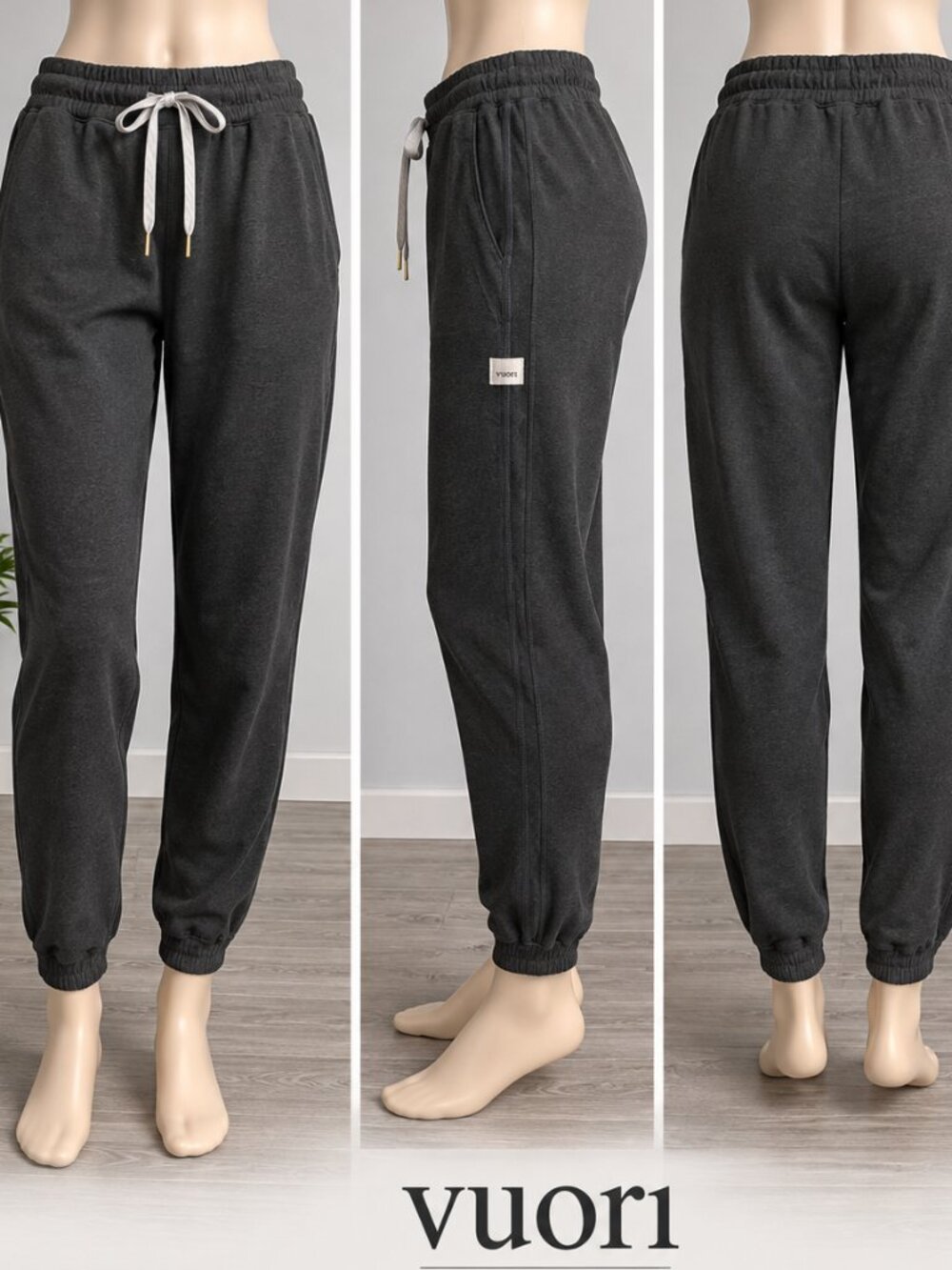 Vuori Performance Joggers Charcoal Gray Wmn’s XXS Soft Drawstring Athletic Pant